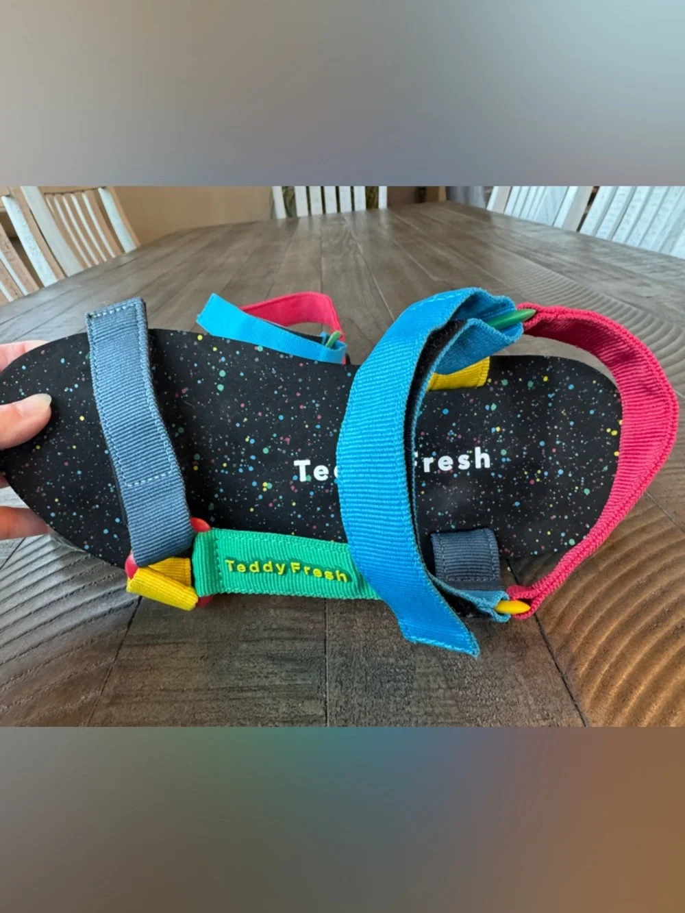 Teddy Fresh Combat Ready Warrior Colorblock Strap Retro Sandals Men’s Size 8